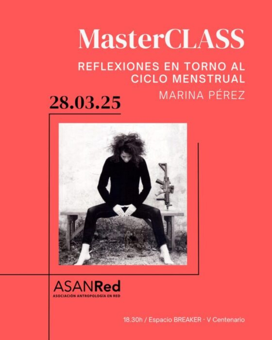 MasterCLASS Reflexiones en torno al ciclo menstrual Cartel de la actividad